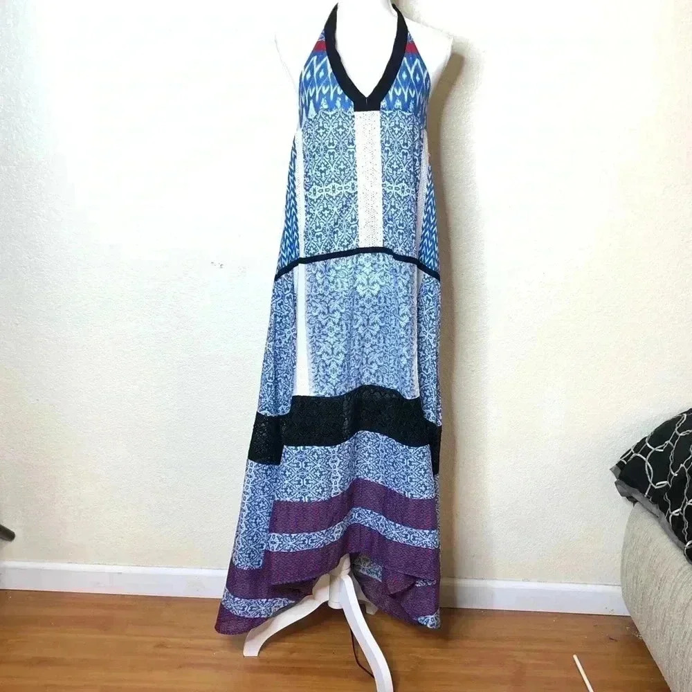 Khaadi Open Back Pakistani Indian Maxi Dress Sz 10